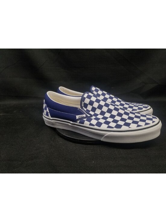 Vans Men\'s Classic Slip-On  Blue sneaker Check  Size 10 NEW IN BOX! main image 9
